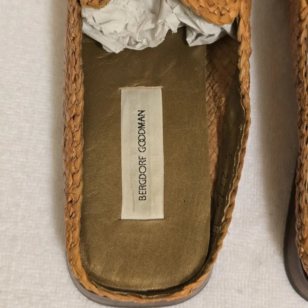 PONS QUINTANA for BERGDORF GOODMAN Womens‎ Leather Mule Slides Sandals 38 / US 8